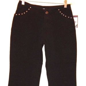 Vintage Rare Studed Fringe Edges Capri Cropped Pants